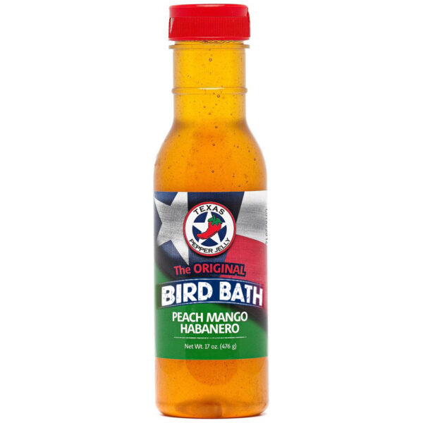 Texas Pepper Jelly Peach Mango Habanero Bird Bath™ Sauce