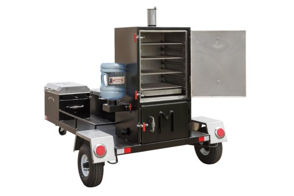 BX50T Box Smoker Trailer with Optional BBQ26 Chicken Cooker