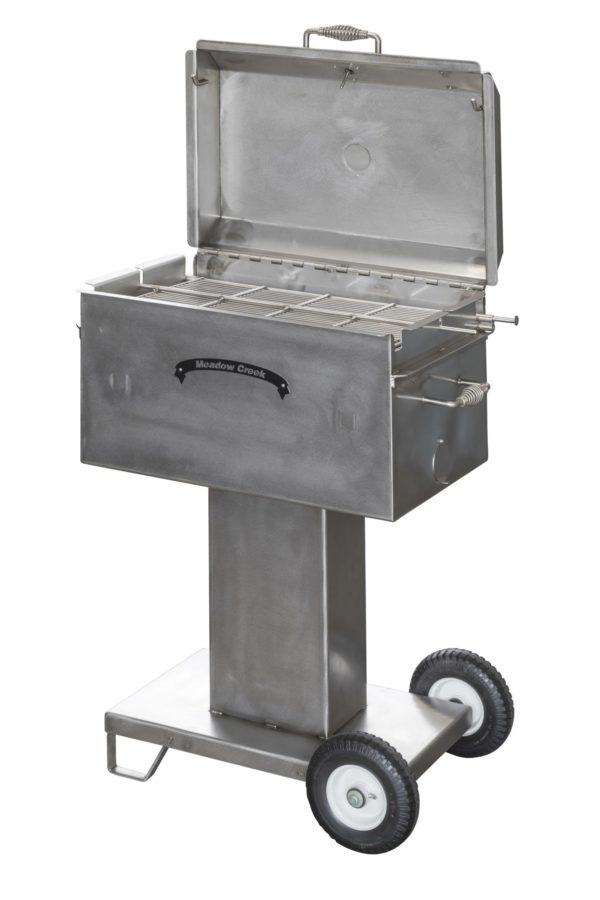 BBQ26S With Optional Raised Pedestal Base and Stainless Steel Body