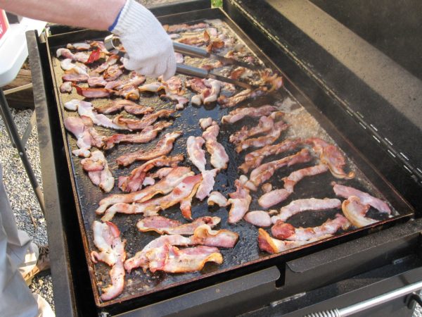 Optional Griddle Loaded With Bacon