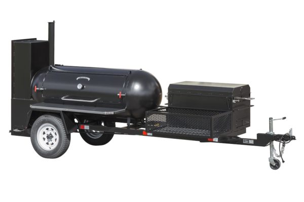 TS250 Tank Smoker Trailer With Optional Stainless Steel Exterior Shelves