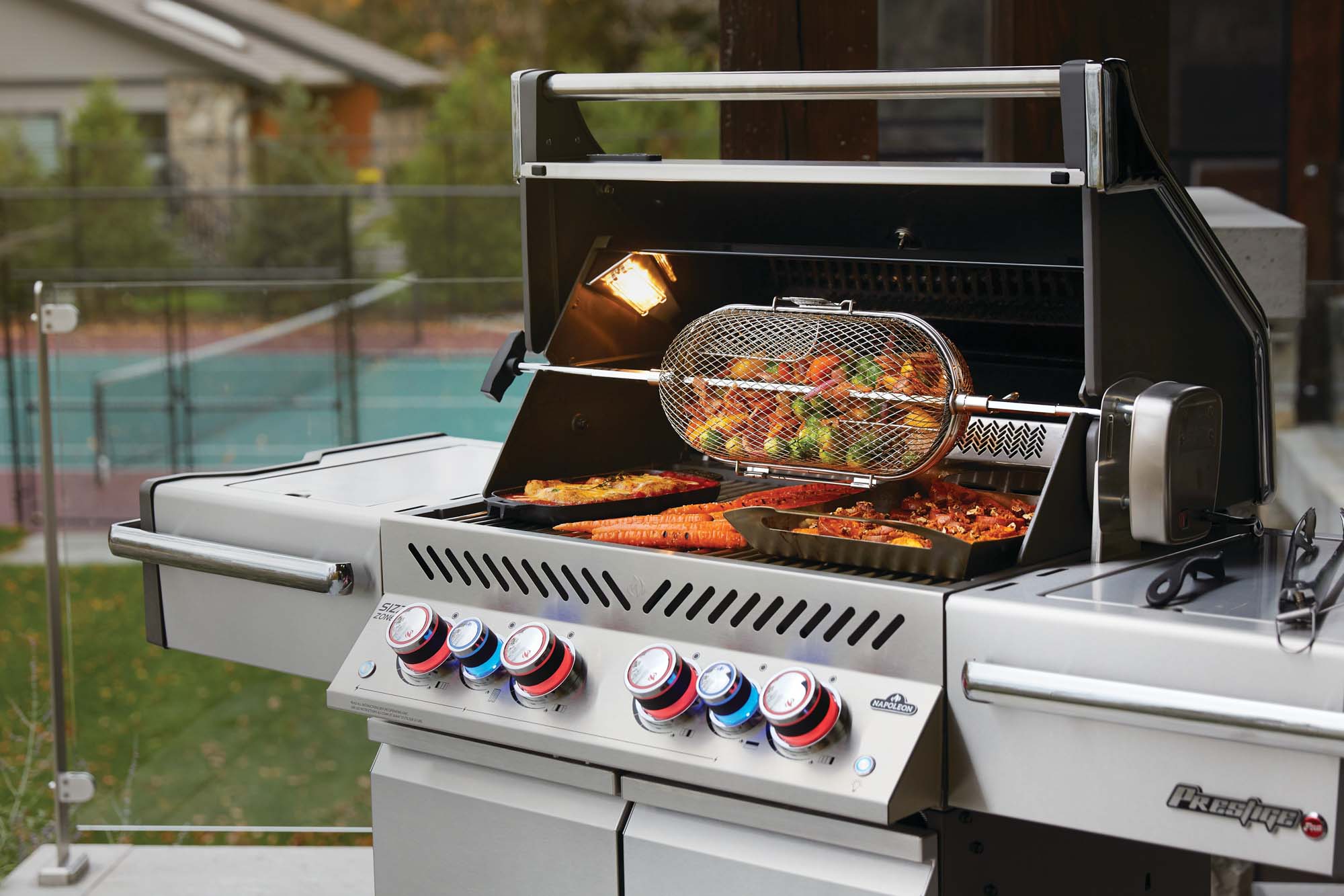 Napoleon: Prestige PRO™ 500 RSIB Grills With Infrared Rear & Side Burners - Stainless Steel - BBQ