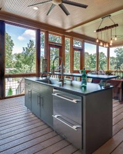 Cappuccino Cabinets, Copper Vein Top-3