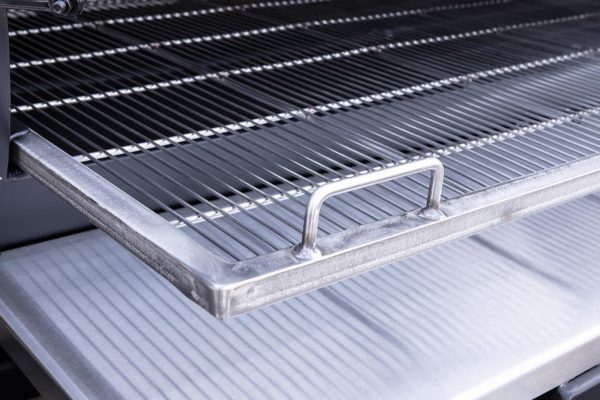 Sliding Stainless Steel Grates (Shown With Optional Stainless Steel Exterior Shelves)