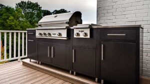 Silver Vein Cabinets, Stainless Steel Top-2