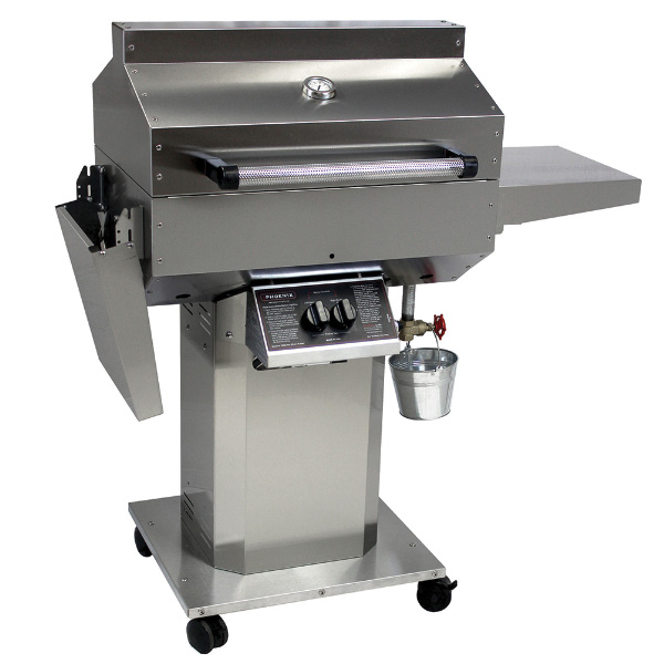 Phoenix Grills SDRIVDD Stainless Steel Riveted Grill Head on 3-Piece Column & Base