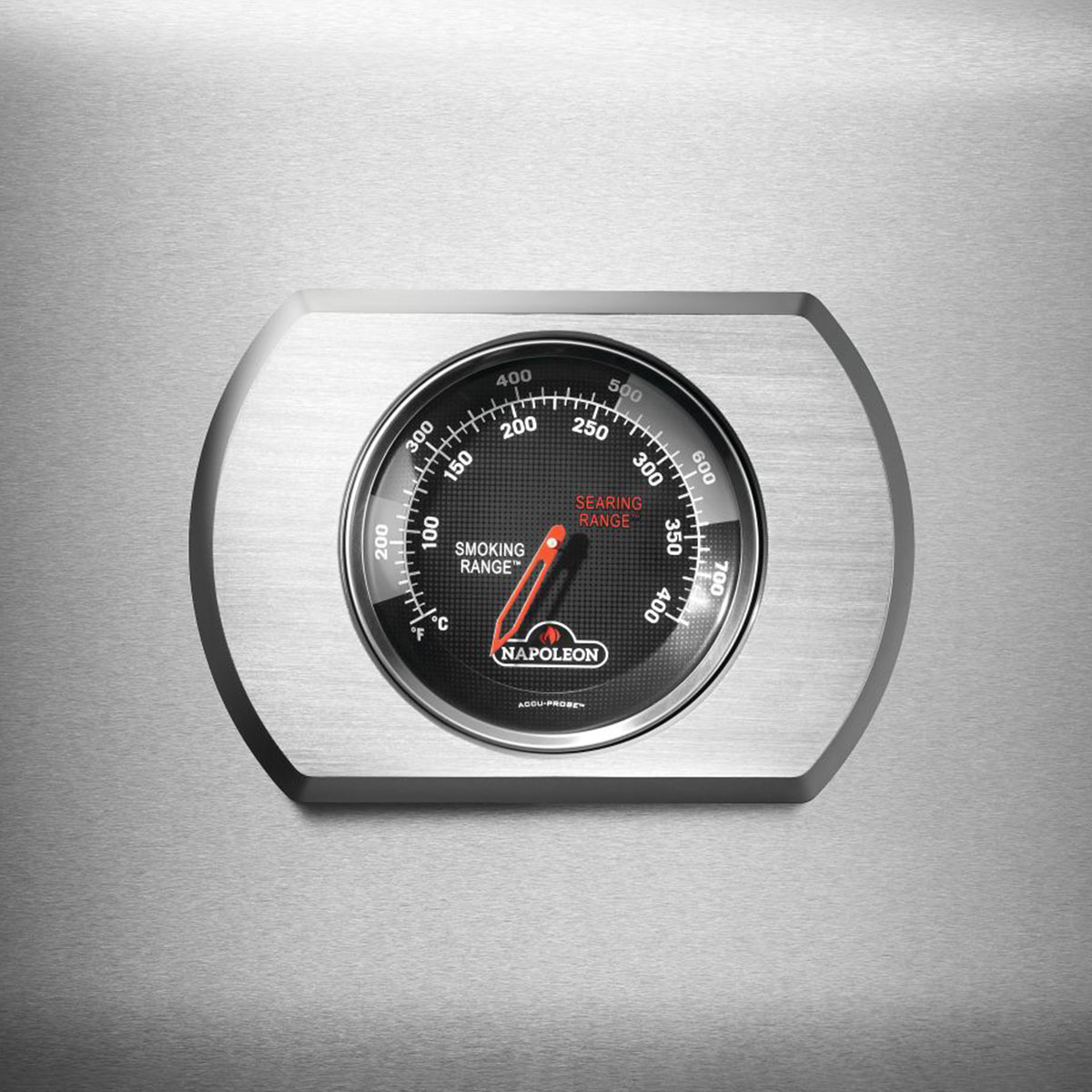 Temperature Gauge on Napoleon Rogue® PRO 525 SIB Propane Gas Grill with Infrared Side Burners - Stainless Steel