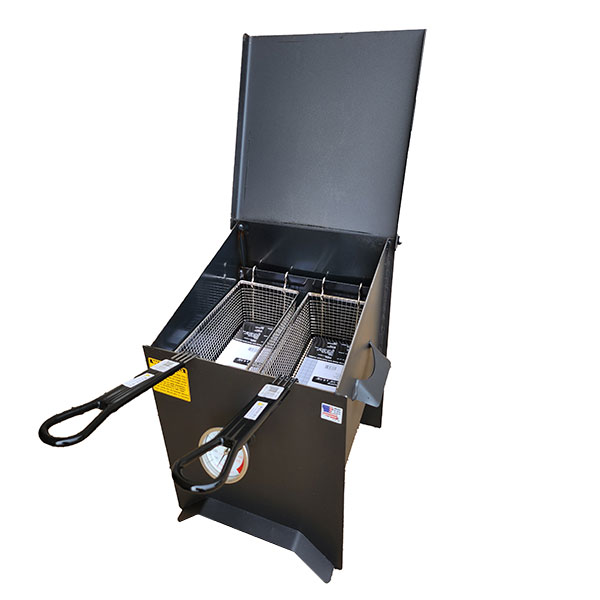R&V Works FF2R-ST 4 Gallon 2-Basket Cajun Fryer With Stand