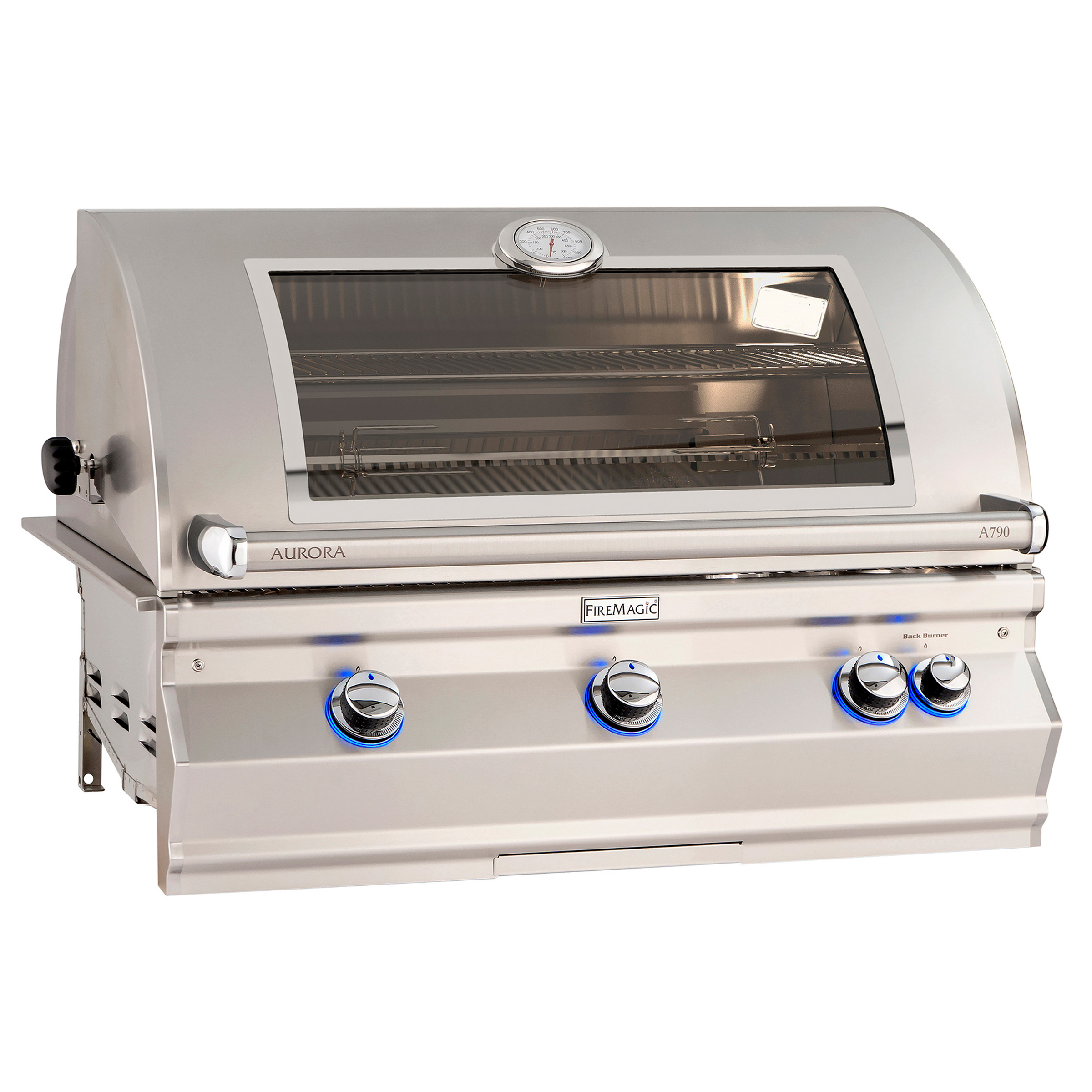 Fire Magic® 40" Aurora A790i Built-In Gas Grill With Analog Thermometer, With Window, With Backburner
