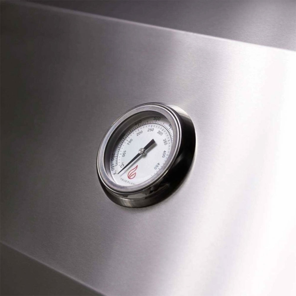 True Flame Stainless Steel Gas Grill Features - Temperature Gauge