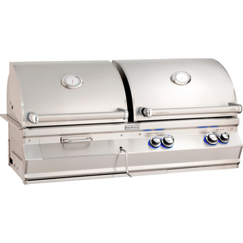 Fire Magic® 46" Aurora A830i Built-In Gas & Charcoal Combo Grill With Analog Thermometer, With Backburner