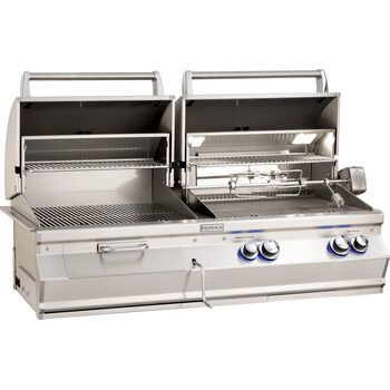 Fire Magic® 46" Aurora A830i Built-In Gas & Charcoal Combo Grill With Analog Thermometer, With Backburner