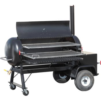 Red / Green Hot Barbecue Smoker – Offset Firebox