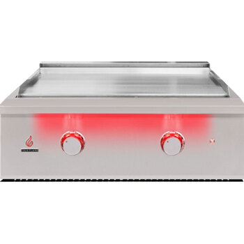 True Flame Stainless Steel Built-In Gas Griddle